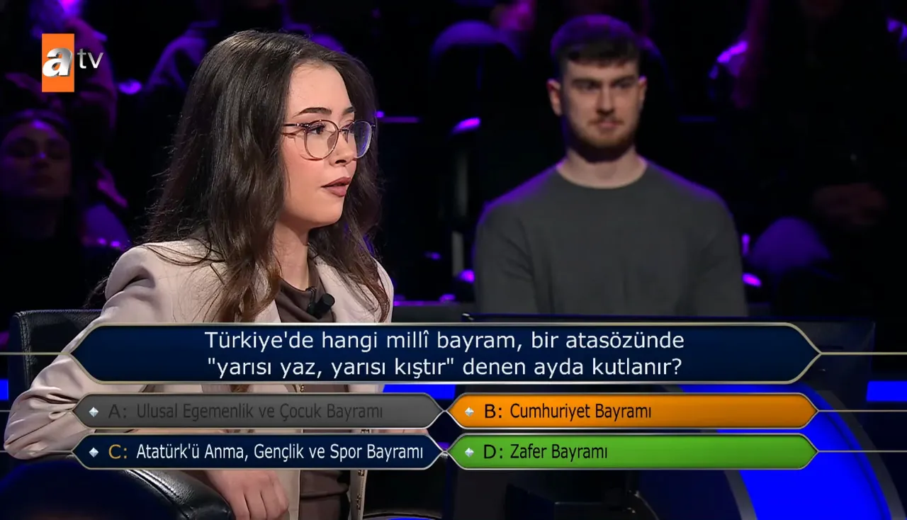 Milyoner’de ‘milli bayram’ sorusu! 200 bin TL’lik soruda elendi