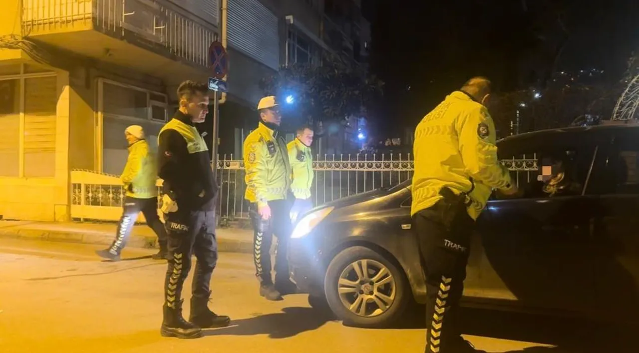 Trafik polislerinin sabır testi!  Eşim gelmeden araçtan inmem  diyen kadın alkollü çıktı