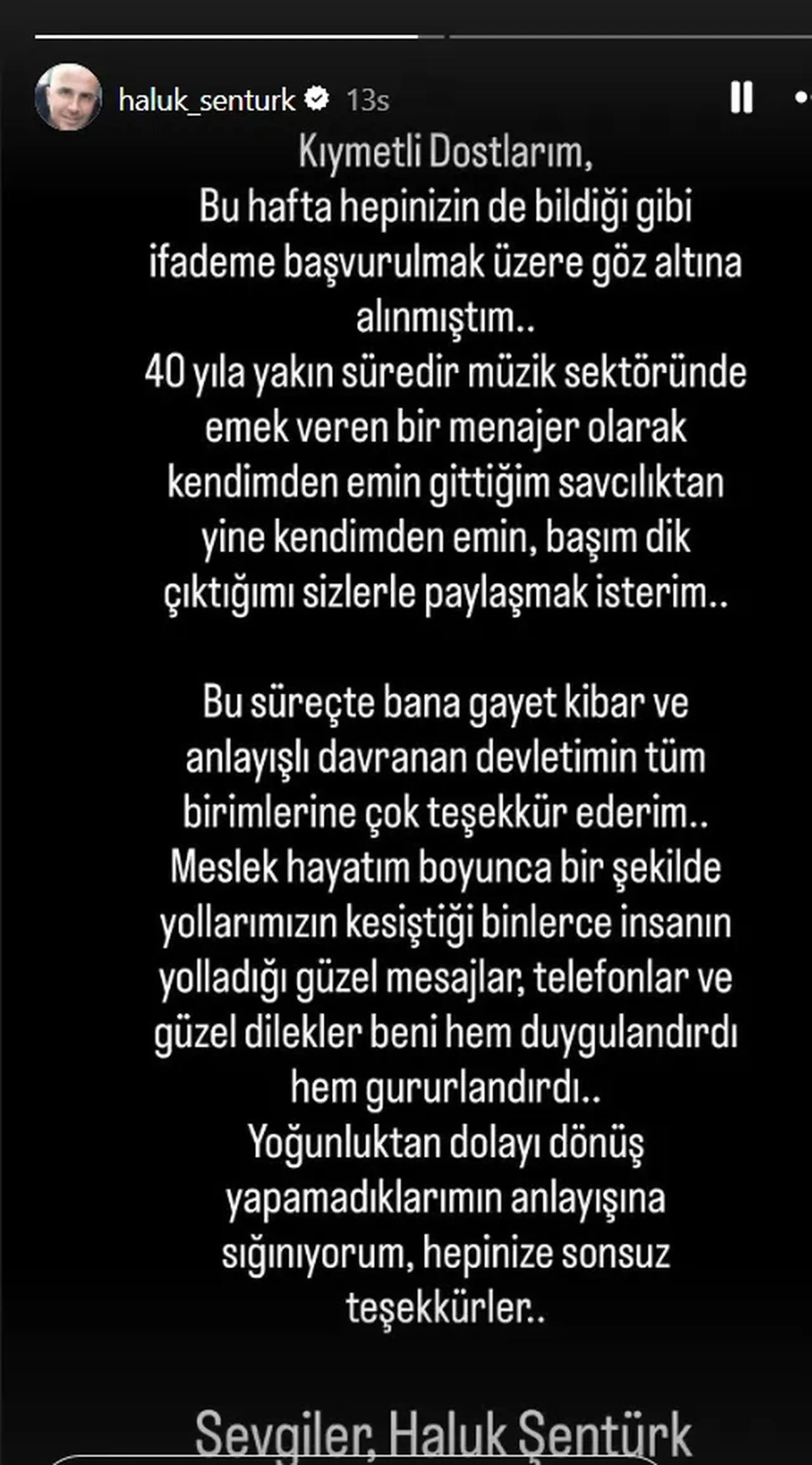 Ünlülerin menajeri Haluk Şentürk serbest bırakıldı: ‘Savcılıktan başım dik çıktım’