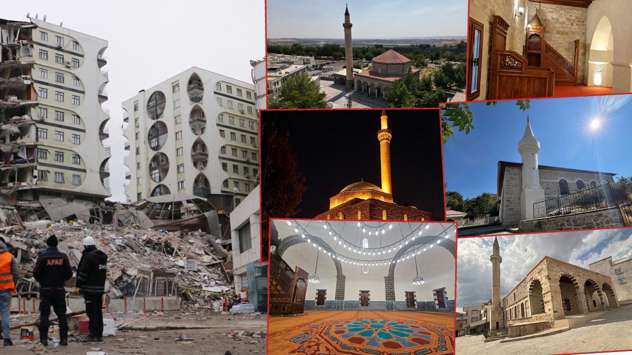 6 Şubat depremlerinde hasar gören 6 tarihi cami cemaatiyle buluşacak 