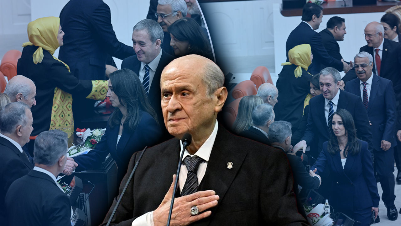 DEM Partililer Bahçeli ile selamlaşmak için sıraya girdi