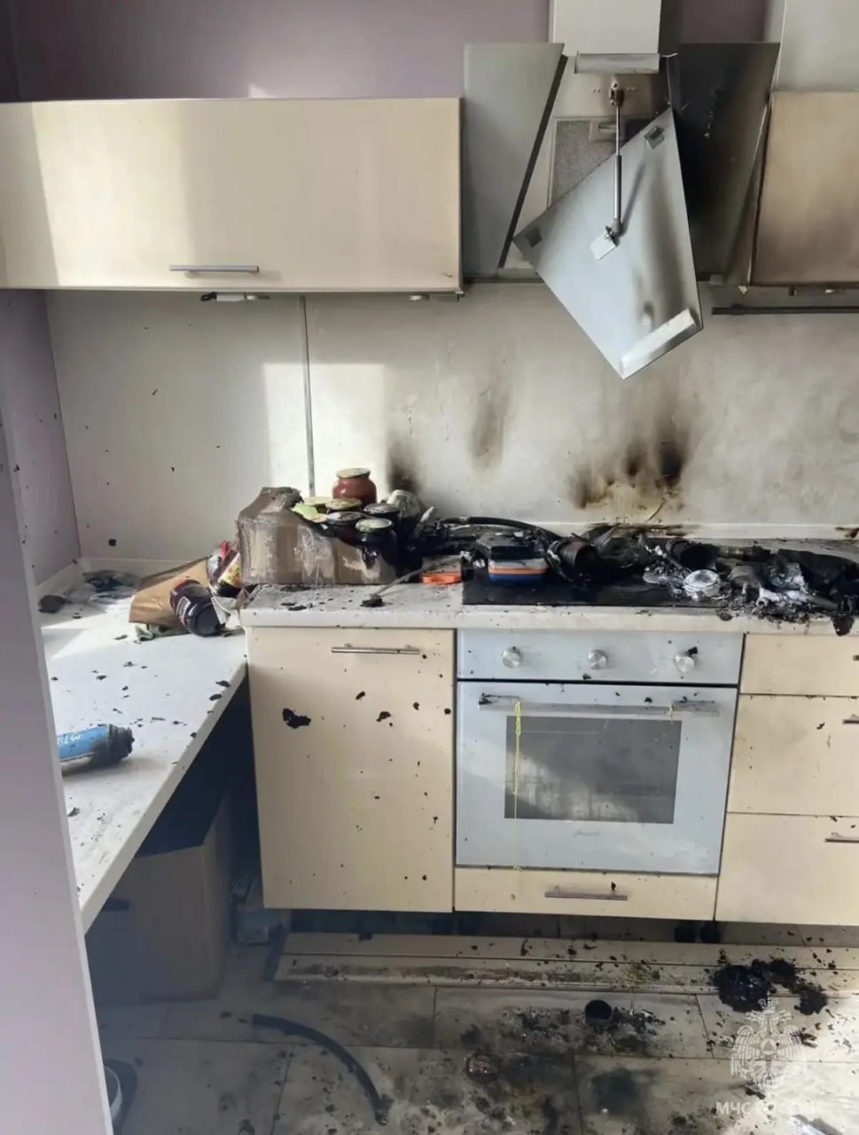 Filmleri aratmayan olay! Evde yalnız kalan kedi elektrikli ocağı açınca gaz tüpü patladı, ortalık savaş alanına döndü