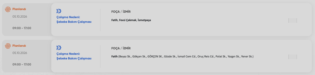 İzmir elektrik kesintisi 3-4-5 Ekim GDZ Elektrik (Buca, Bayraklı, Bornova, Bergama, Urla, Ödemiş, Kiraz, Kınık, Menderes, Bayındır, Çeşme, Karşıyaka planlı kesinti)