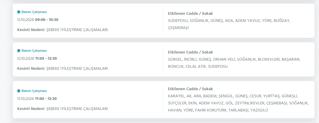 İstanbul elektrik kesintisi 11-12-13 Ekim programı! BEDAŞ-AYEDAŞ elektrik kesintisi