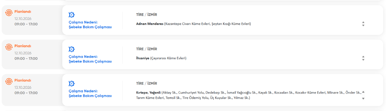 İzmir elektrik kesintisi 11-12-13 Ekim! GDZ planlı kesinti programı
