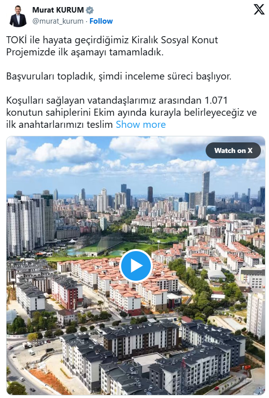 12 İstanbul ilçesini kapsıyor... TOKİ kiralık sosyal konut kuraları ne zaman, başvuru sonuç tarihi belli oldu mu?