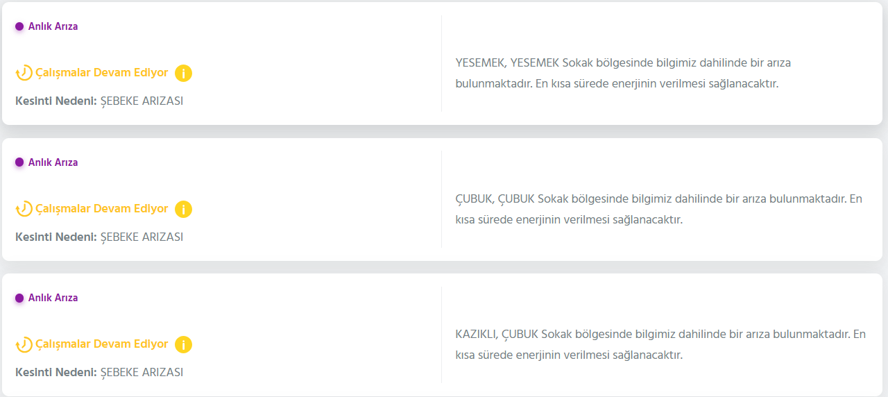 Gaziantep elektrik kesintisi programı 11 Ekim! Gaziantepte elektrikler ne zaman gelecek?