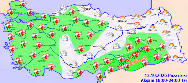Bahar havası kısa sürdü, harita yeniden kırmızı! Meteoroloji’den 30 ile sağanak uyarısı