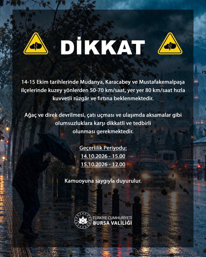 Bursada okullar tatil mi? 15 Ekim Bursa Valiliği son dakika açıklaması gündemde!