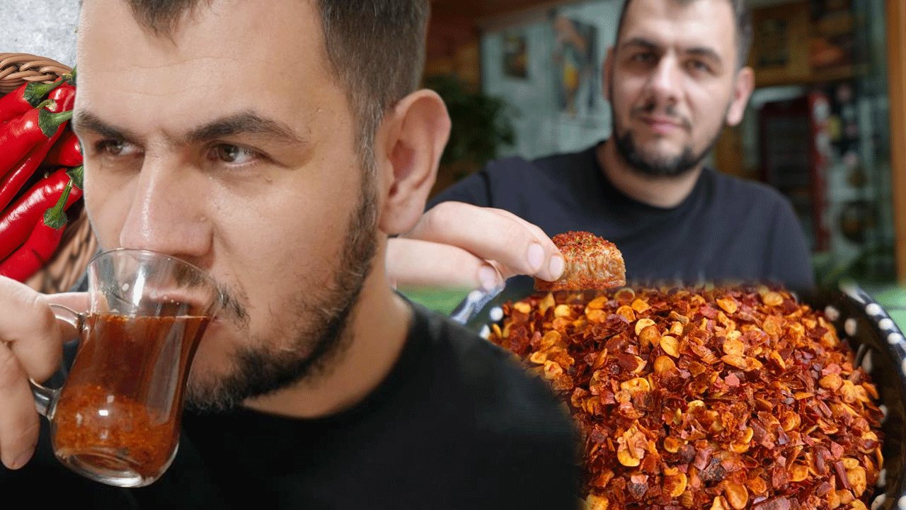 Çaya da tatlıya da pul biber katıyor! 10 yıldır acısız gün geçirmiyor