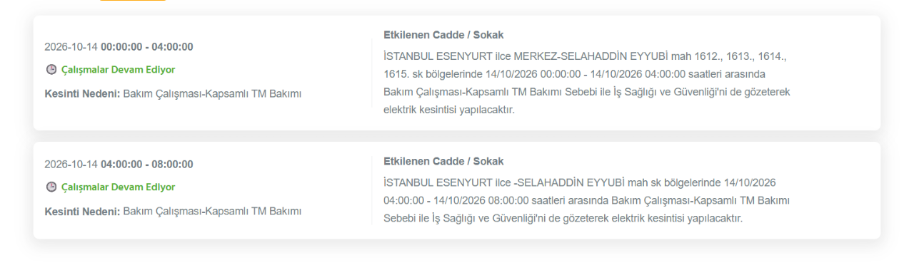 İstanbul elektrik kesintisi 14-15 Ekim! BEDAŞ kesinti programı ve elektriklerin geleceği saat