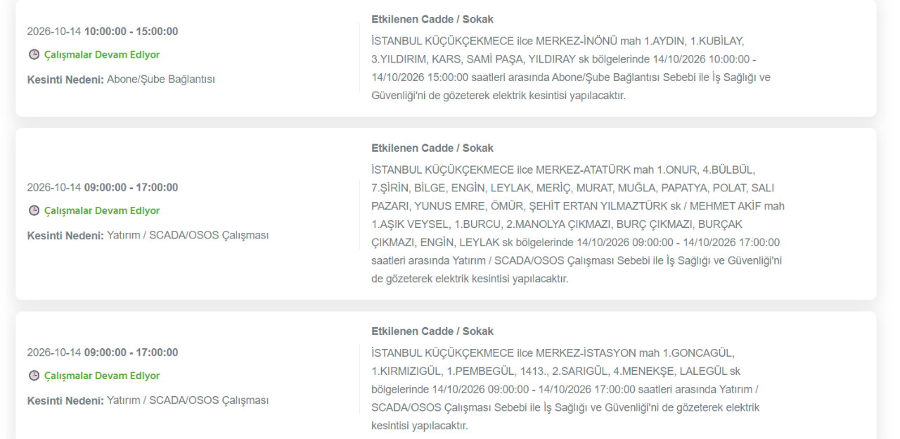 İstanbul elektrik kesintisi 14-15 Ekim! BEDAŞ kesinti programı ve elektriklerin geleceği saat