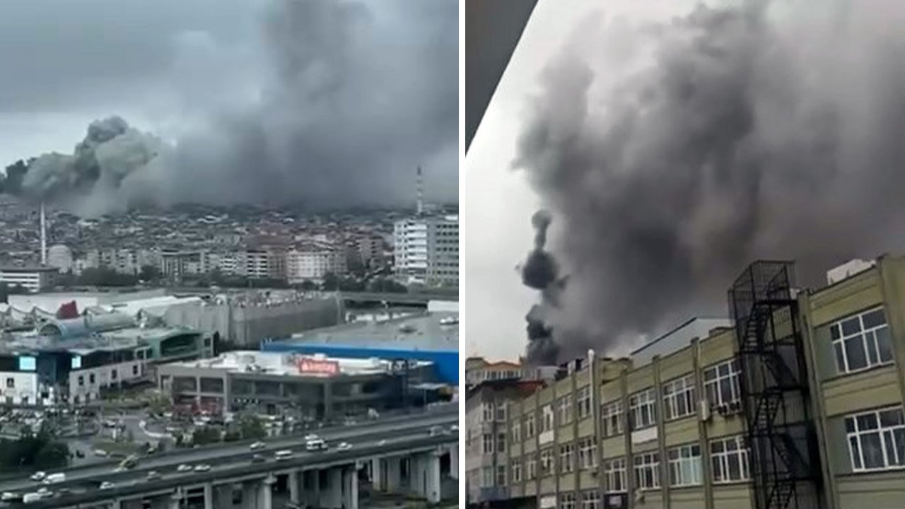 İstanbul'da sanayi sitesinde yangın!
