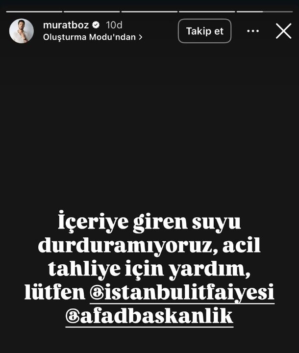 Murat Boz selde mahsur kaldı, acil yardım istedi!  Suyu durduramıyoruz