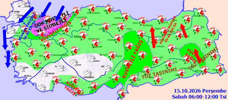 Harita kıpkırmızı! AKOM İstanbul için tarih verdi, sağanak kaç gün sürecek?