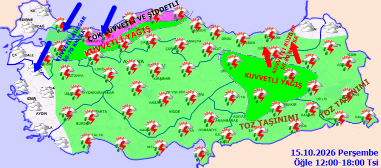 İstanbulda kar yağacak mı, bugün ve yarın yağmur var mı? 15-16 Ekim İstanbul hava Durumu
