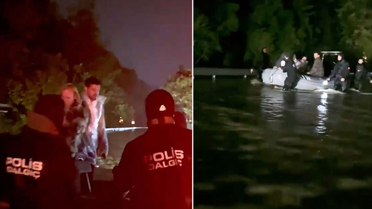İstanbul’u sağanak vurdu! Mahsur kalan Demet Özdemir ve Murat Boz botlarla tahliye edildi