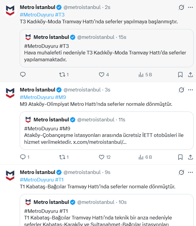 Metrolar açık mı? Metro İstanbul duyurdu