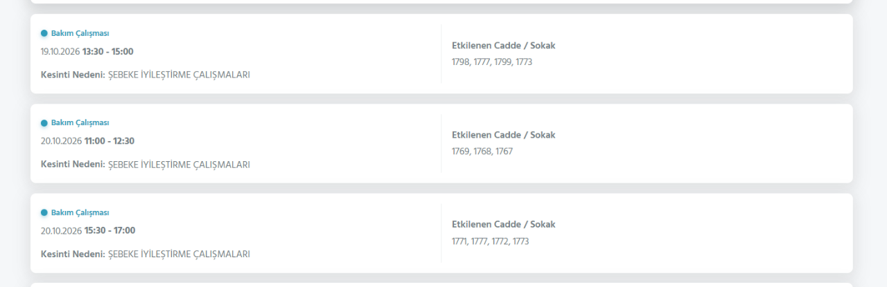 Ankara elektrik kesintisi 18-19-20 Ekim! Ankara'da elektrikler ne zaman gelecek?