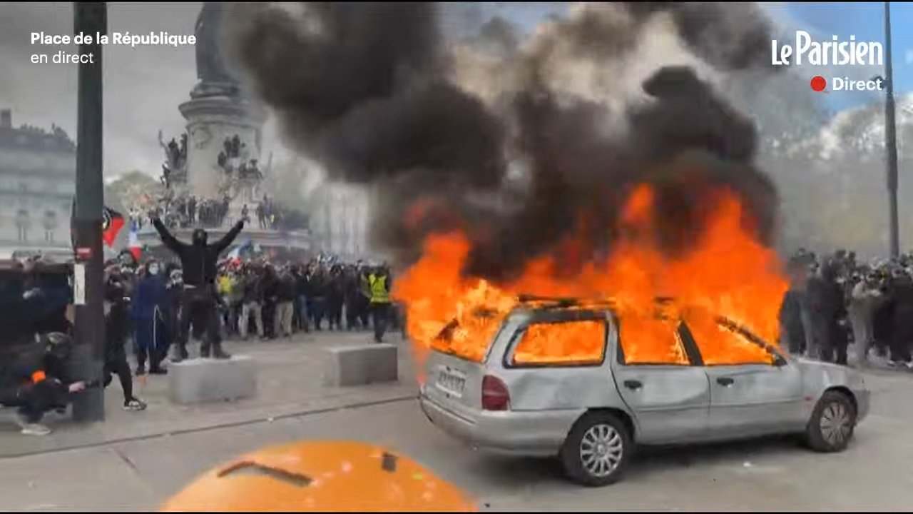 Fransa'da sokaklar savaş alanına döndü! Macron'a protestoda 166 kişi gözaltına alındı