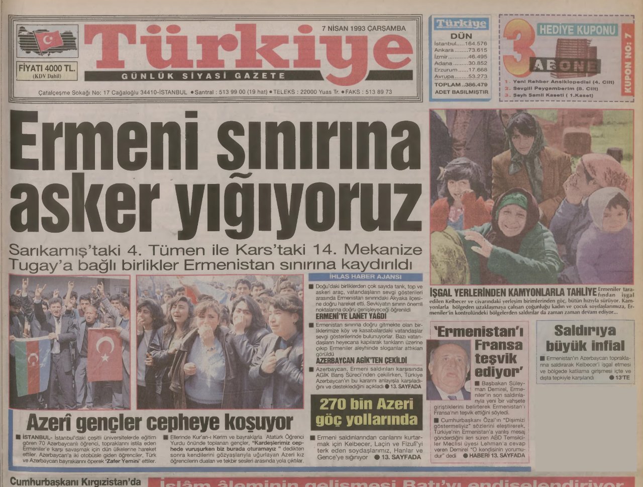 7 Nisan 1993 - Türkiye gazetesi