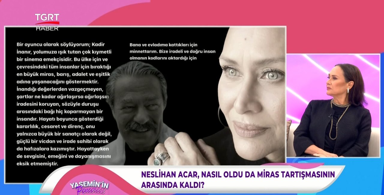 Kadir İnanır’ın vasiyet tartışmasında Neslihan Acar’dan sert çıkış! “Üslubunu beğenmedim”