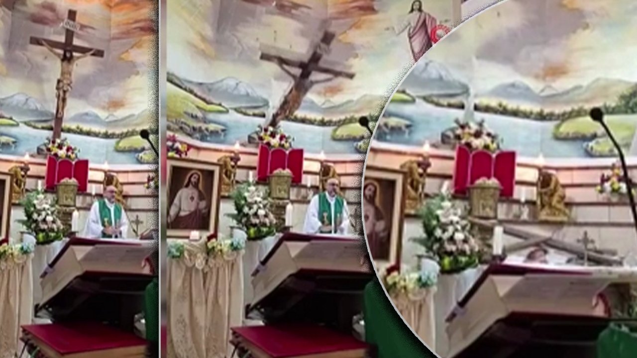 Ayin sırasında başına haç düşen rahip öldü
