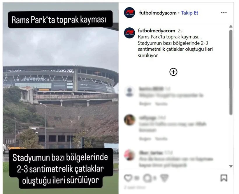 RAMS Park'ta çatlak ve toprak kayması iddiası! Resmi açıklama geldi