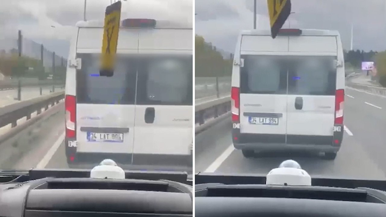 Sireni duydu, anonsu dinledi ama yol vermedi! O anlar kamerada