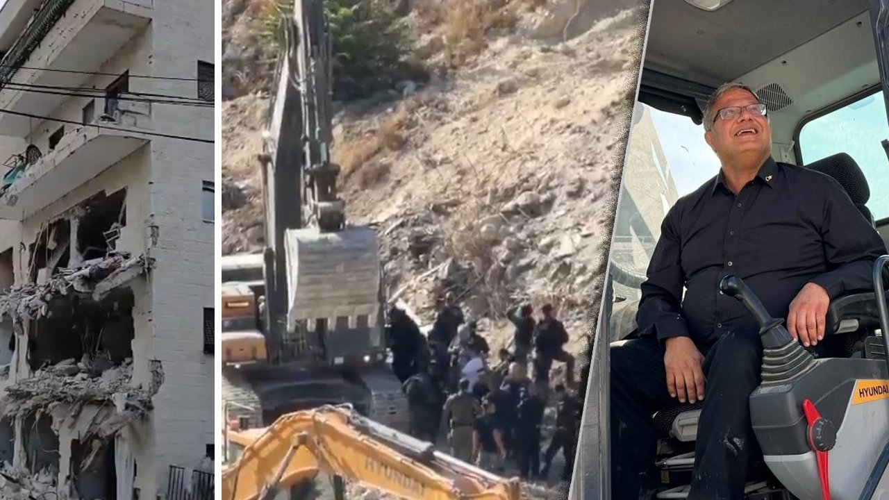 Filistinlilerin evi yıkılırken buldozere çıkıp poz vermişti