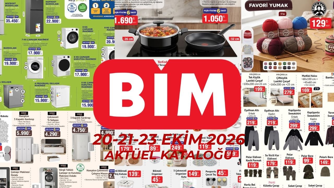 BİM aktüel 20-21-23 Ekim kataloğu güncellendi! BİM'de bu hafta neler var?