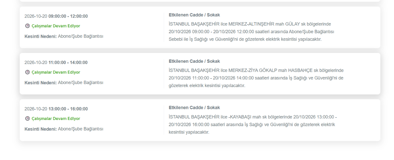 İstanbul elektrik kesintisi 19-20 Ekim! BEDAŞ elektrik kesintisi (Kağıthane, Küçükçekmece, Zeytinburnu...)