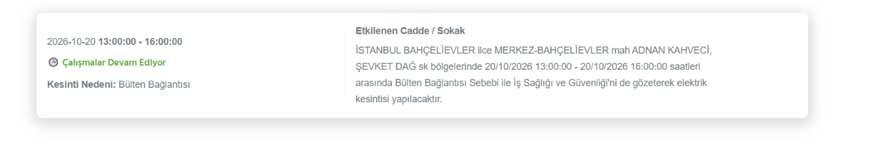 İstanbul elektrik kesintisi 19-20 Ekim! BEDAŞ elektrik kesintisi (Kağıthane, Küçükçekmece, Zeytinburnu...)