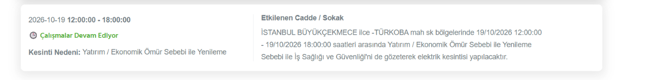 İstanbul elektrik kesintisi 19-20 Ekim! BEDAŞ elektrik kesintisi (Kağıthane, Küçükçekmece, Zeytinburnu...)