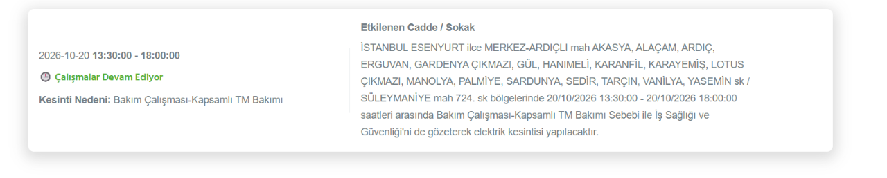 İstanbul elektrik kesintisi 19-20 Ekim! BEDAŞ elektrik kesintisi (Kağıthane, Küçükçekmece, Zeytinburnu...)
