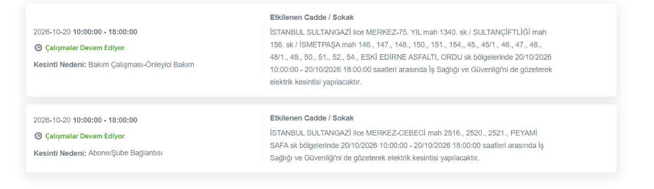 İstanbul elektrik kesintisi 19-20 Ekim! BEDAŞ elektrik kesintisi (Kağıthane, Küçükçekmece, Zeytinburnu...)