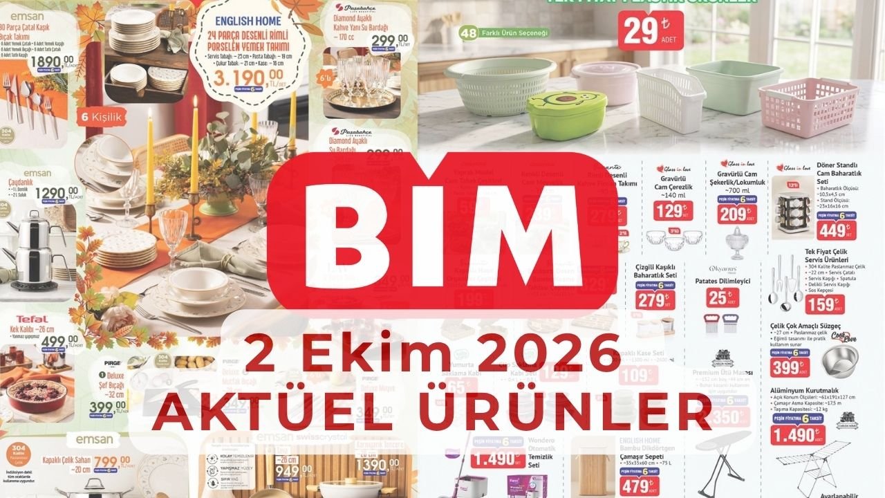 BİM aktüel ürünler 2 Ekim 2026! BİM aktüel kataloğu ve fiyat listesi