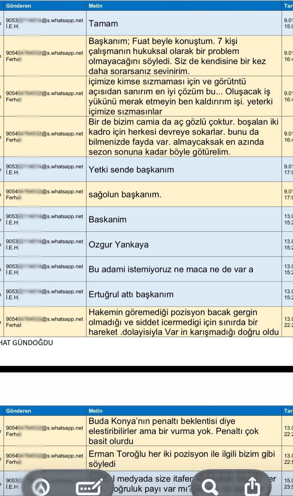 İbrahim Hacıosmanoğlu, Ertuğrul Doğan'ın gönderdiği mesajı Ferhat Gündoğdu'ya iletti.