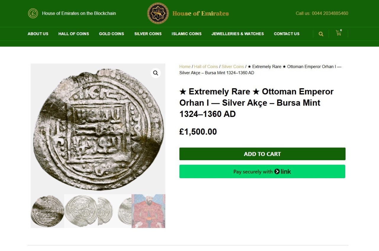 Orhan Gazi’nin 700 yıllık gümüş akçesi Londra’da satışa çıktı! Değeri dudak uçuklatıyor