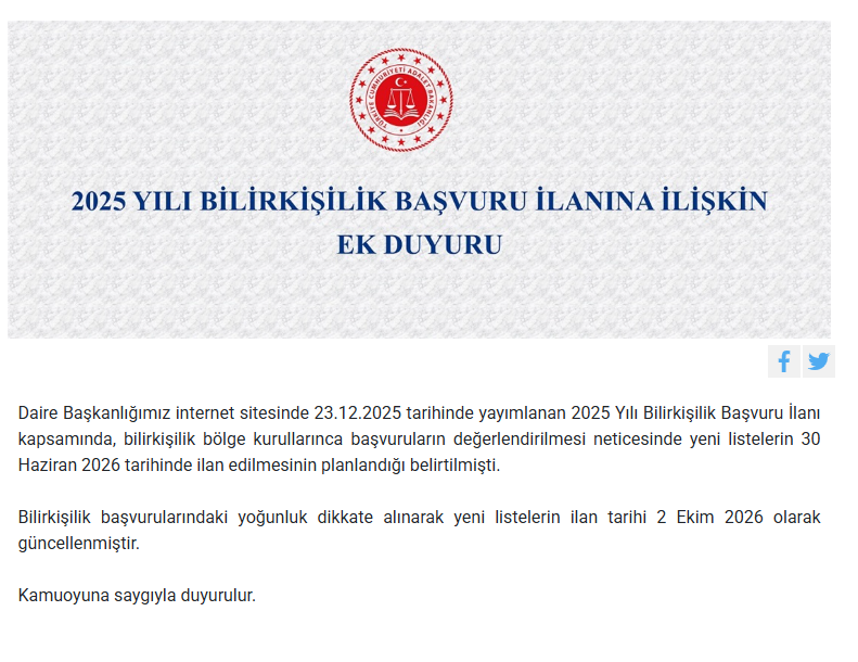 Sonuç tarihi paylaşıldı! Bilirkişilik başvuru sonuçları açıklandı mı, saat kaçta açıklanacak?