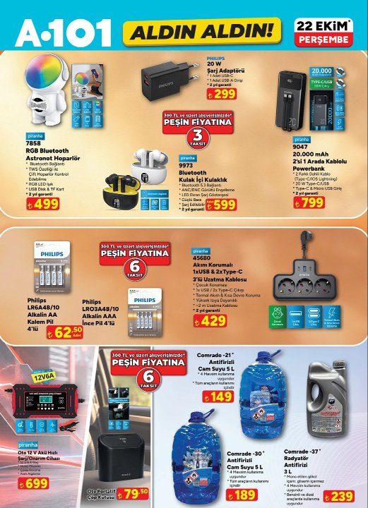 A101 aktüel ürünler kataloğu yenilendi! 22 Ekim A101e bu hafta neler geliyor?