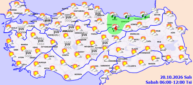 Bugün yağmur var mı? 20 Ekim Salı yağış beklenen iller ve hava durumu