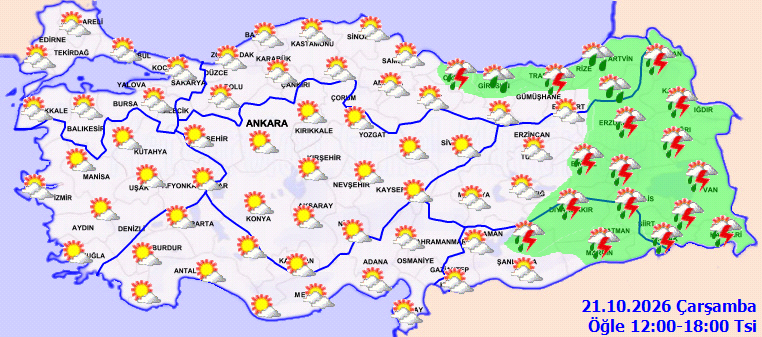 Bugün yağmur var mı? 21 Ekim hava durumu