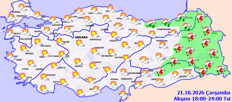 Bugün yağmur var mı? 21 Ekim hava durumu