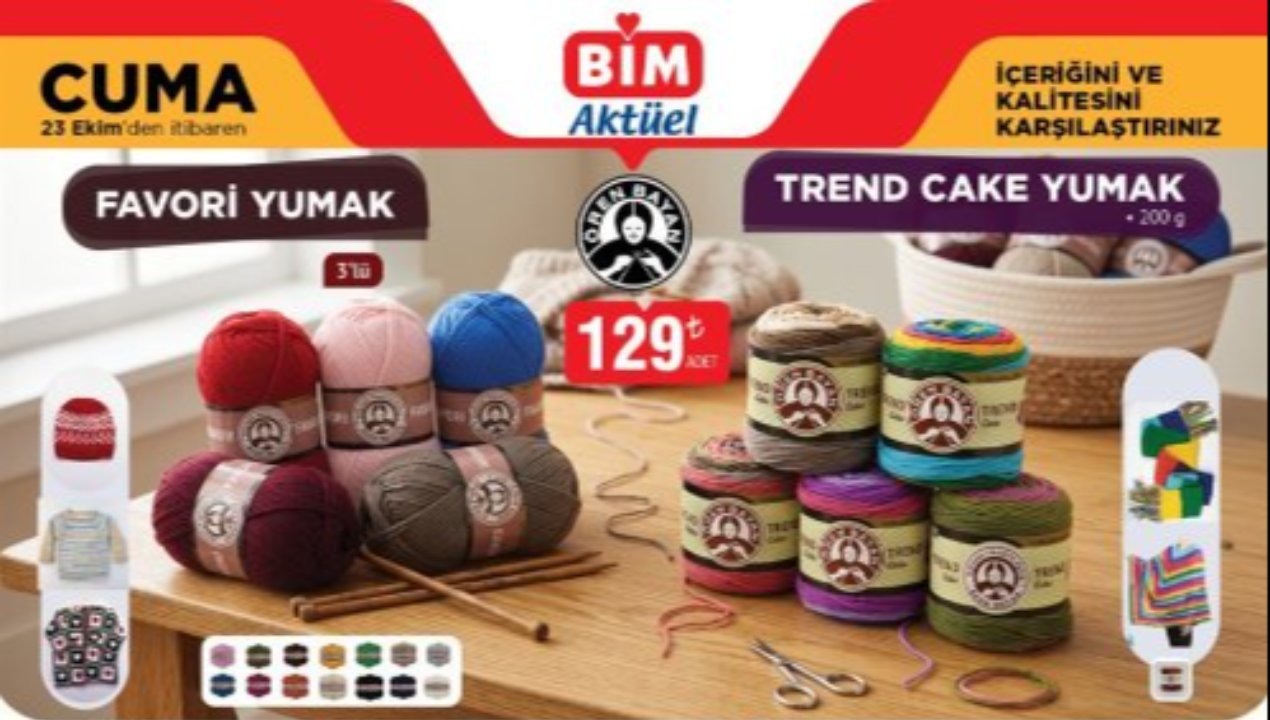 BİM aktüel 23 Ekim kataloğu satışa çıkıyor! İşte bu Cuma BİMe gelen ürünler