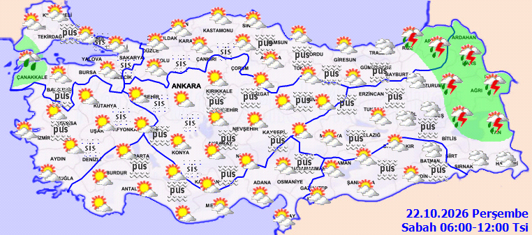 Bugün yağmur var mı, hava nasıl olacak? 22 Ekim hava durumu