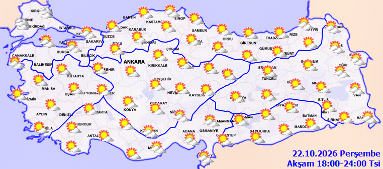 Bugün yağmur var mı, hava nasıl olacak? 22 Ekim hava durumu