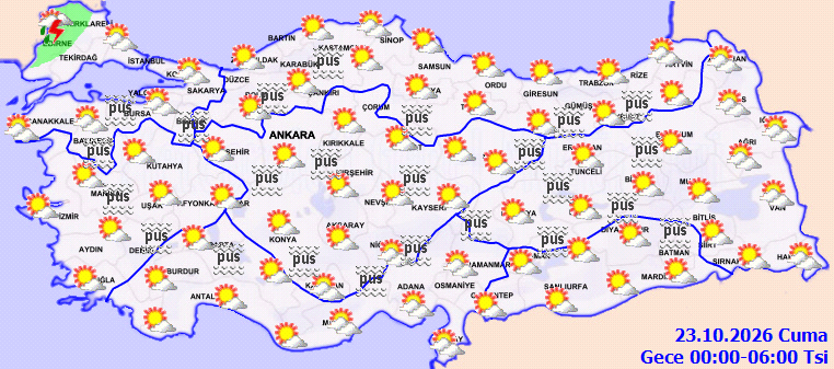 Bugün yağmur var mı, hava nasıl olacak? 22 Ekim hava durumu