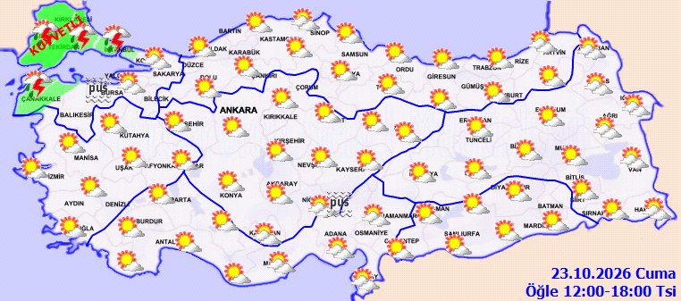 Bugün hava nasıl, İstanbulda yağmur var mı? 23 Ekim hava durumu tahminleri