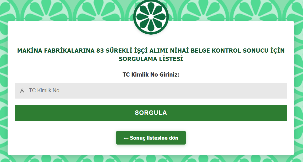 Türkşeker kura sonuçları açıklandı (Makine fabrikalarına- engelli/eski hükümlü isim listesi sorgulama)